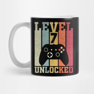 Level 7 Unlocked Funny Video Gamer 7th Birthday Gift Mug